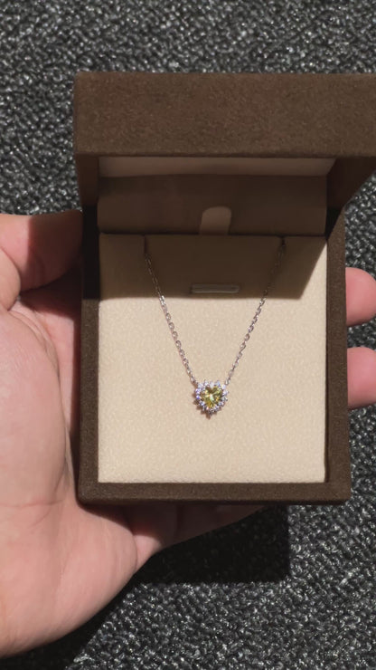 قلادة قلب اصفر ايطالية